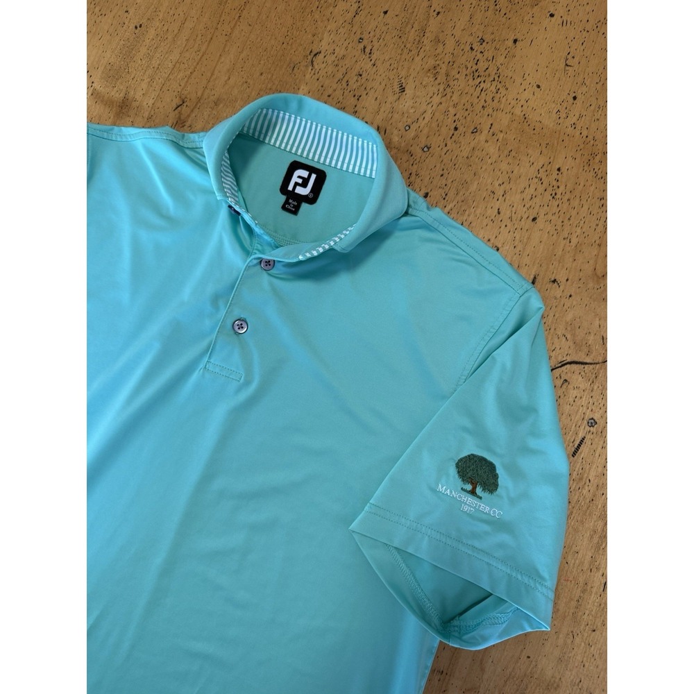 FootJoy Tour Polo Shirt Mens S Lighter Green Performance Stretch Golf FJ